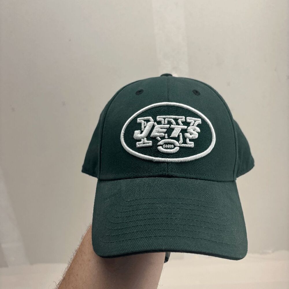 New York Jets Adult Ball Cap Hat NFL Team Apparel Hook & Loop One Size Fits All